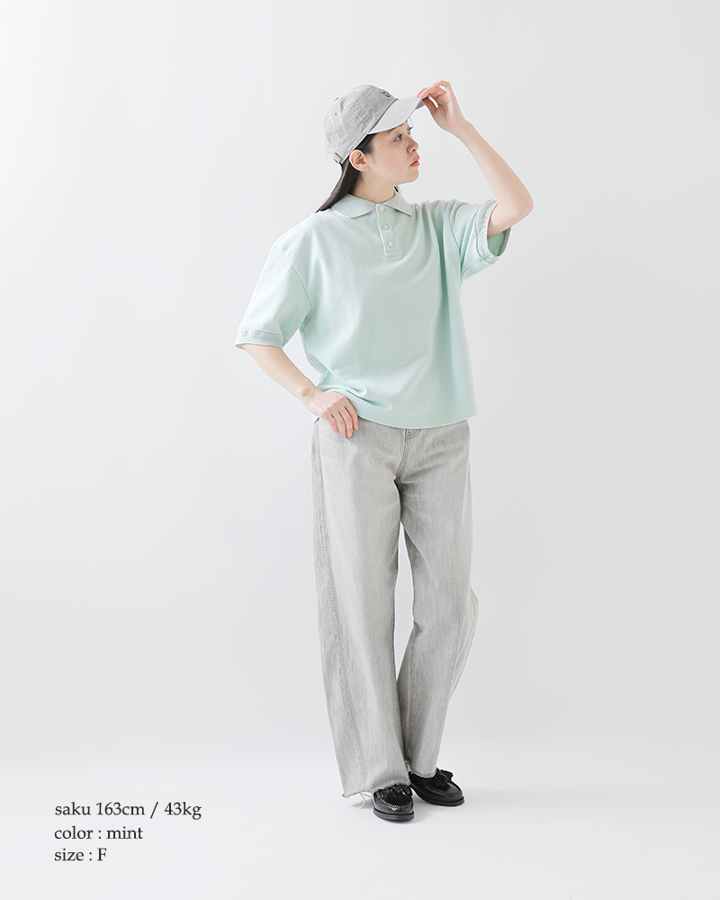 Shinzone(シンゾーン)コットン鹿の子半袖ワイドポロシャツ“WIDEPOLOSHIRT”25mmscu09