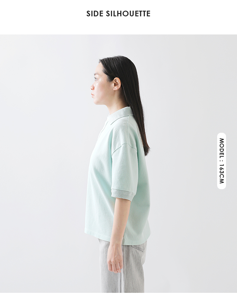 Shinzone(シンゾーン)コットン鹿の子半袖ワイドポロシャツ“WIDEPOLOSHIRT”25mmscu09
