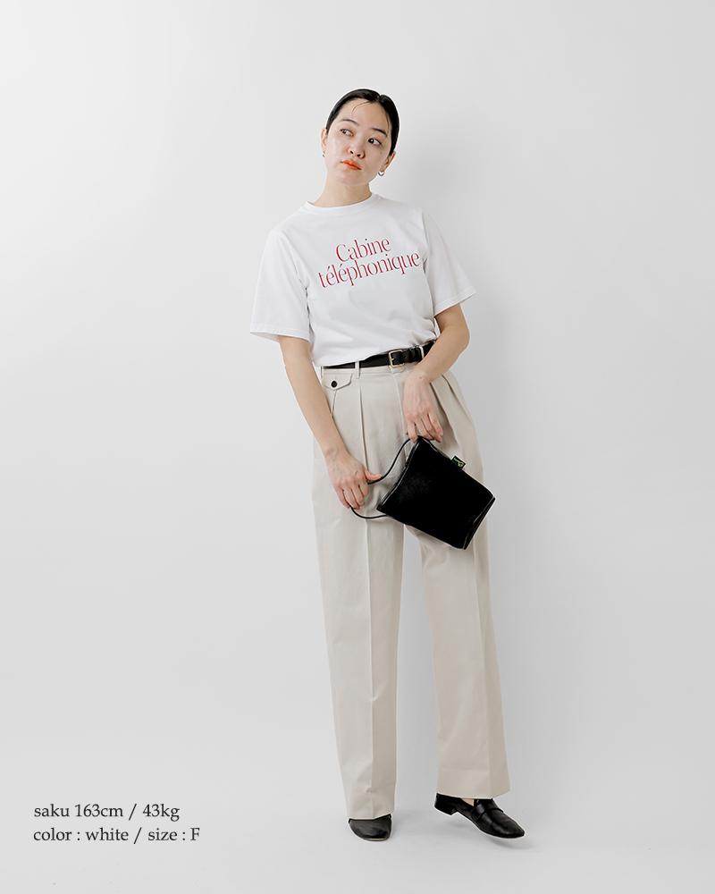 Shinzone(シンゾーン)コットングラフィックプリントTシャツ“CABINTELEPHONIQUETEE”25smscu15