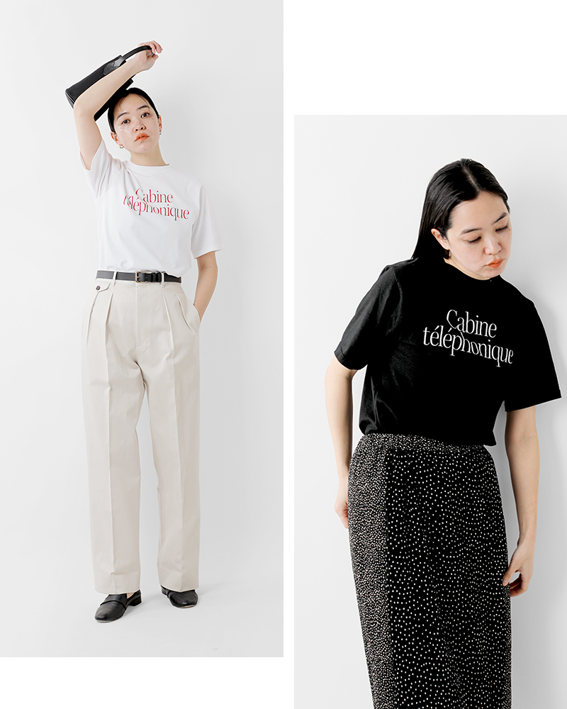 Shinzone(シンゾーン)コットングラフィックプリントTシャツ“CABINTELEPHONIQUETEE”25smscu15