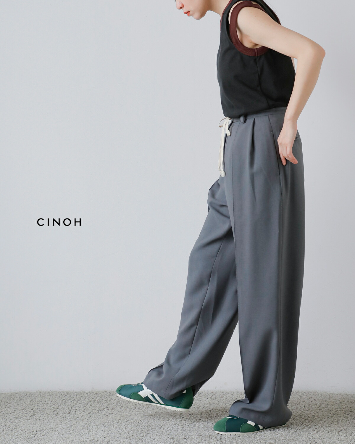 【正規取扱店】 CINOH チノ 2wayツイル ウォッシャブル ドローストリング アイドル