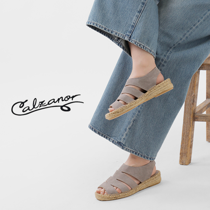 Calzanor(カルザノール)エスパドリーユバックストラップサンダル“SERRAJE”2636