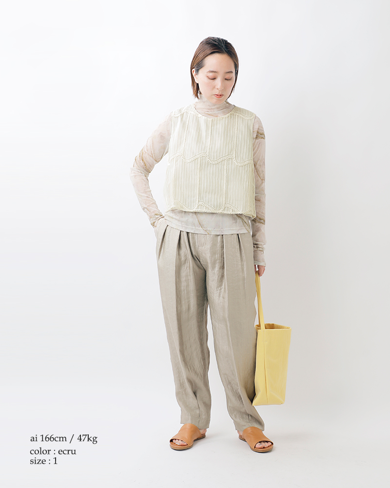 bon vieux temps(ボンビュータン)チュール刺繍ベスト33763