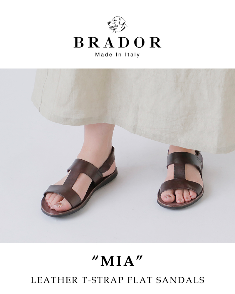 30%OFF】BRADOR ブラドール レザー Tストラップ フラット