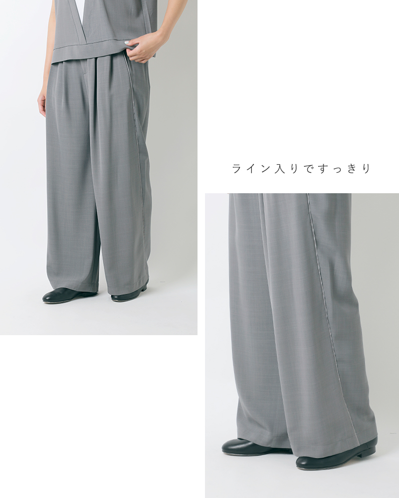 CYAN TOKYO(シアントーキョー)スパイラルライン2タックワイドパンツ501351