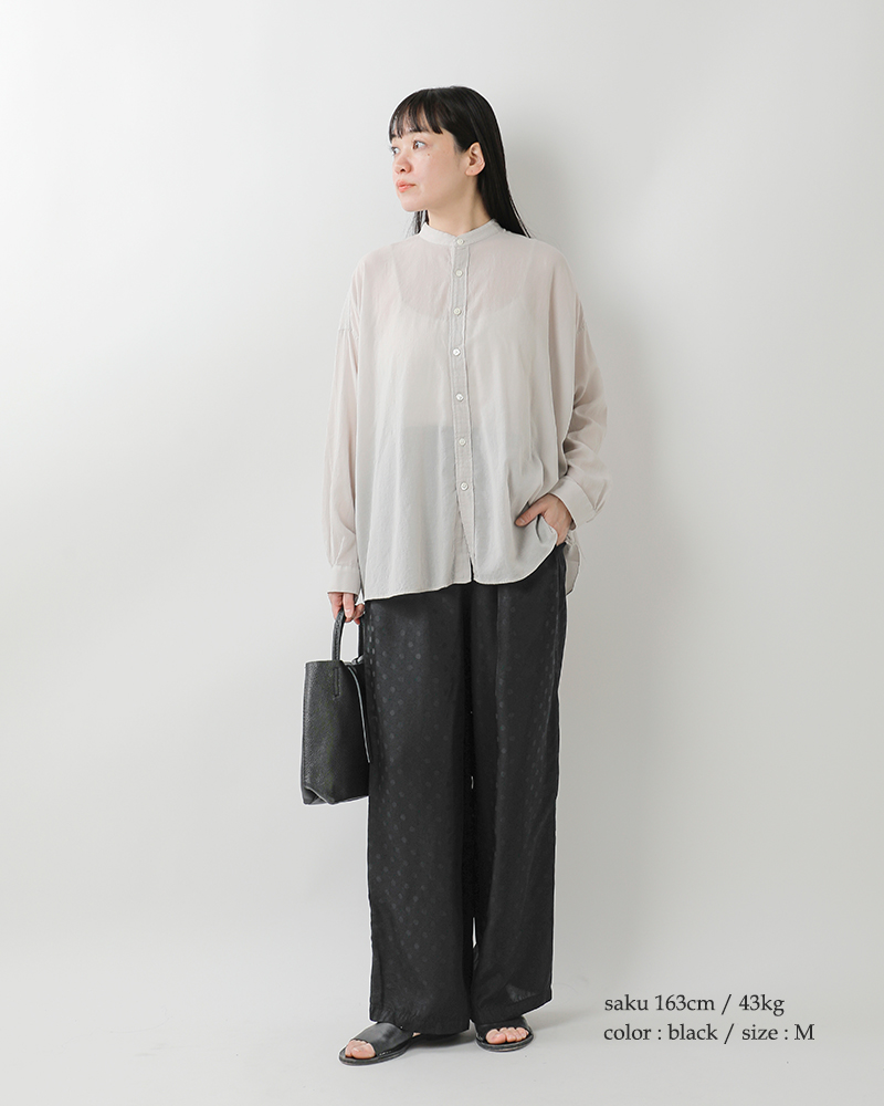 TRAVAIL MANUEL(トラバイユマニュアル)キュプラドットサッシュワイドパンツ5080