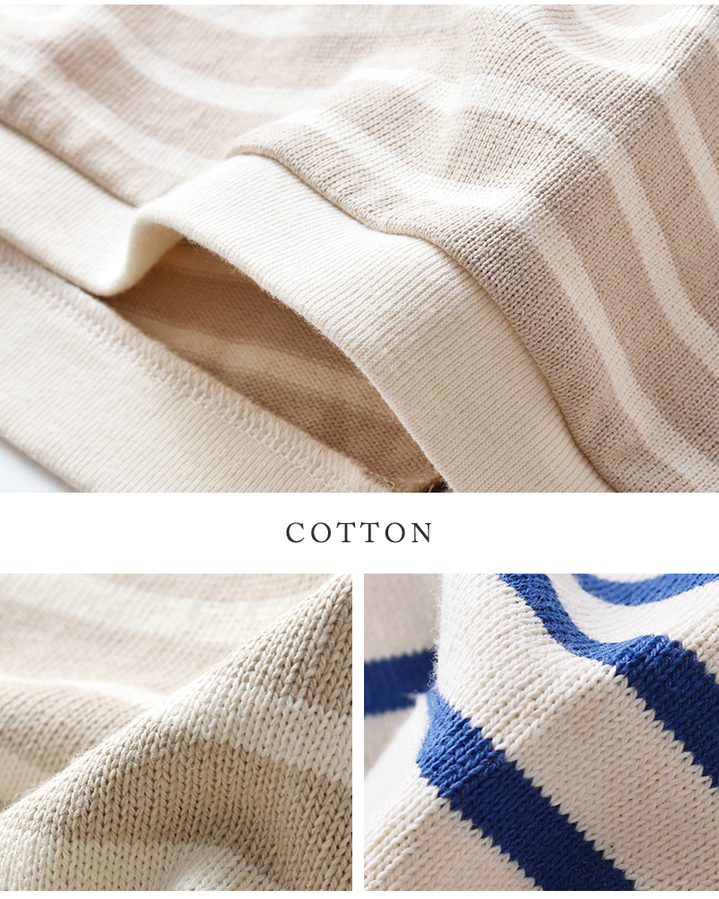 SCYE BASICS(サイベーシックス)コットンボーダースリーブレスプルオーバー“CottonStripedSleevelessTop”5225-21708