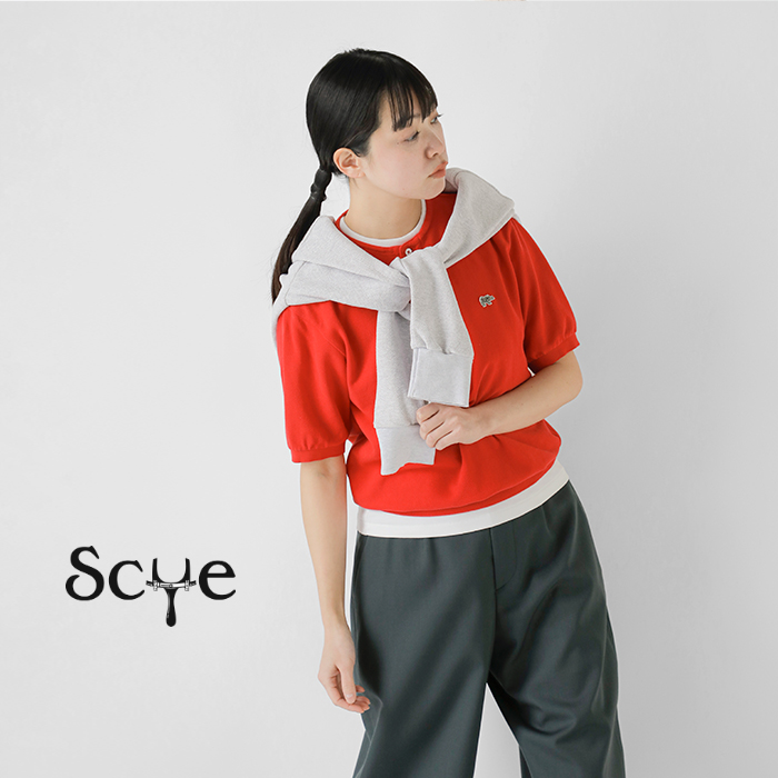 SCYE BASICS(サイベーシックス)コットンピケヘンリーネックシャツ“CottonPiqueHenleyNeckShirt”5225-21718