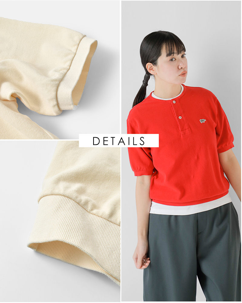 SCYE BASICS(サイベーシックス)コットンピケヘンリーネックシャツ“CottonPiqueHenleyNeckShirt”5225-21718