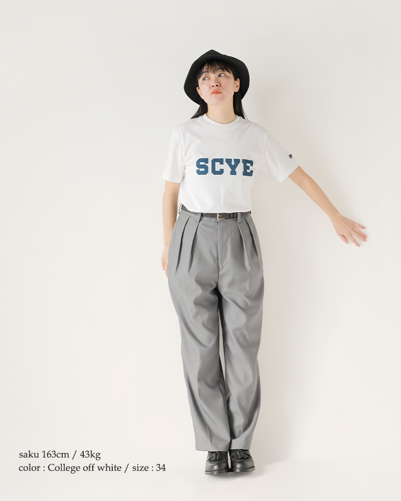 SCYE BASICS(サイベーシックス)コットンロゴTシャツ“30/2CottonJerseyLogoT-Shirt”5725-21700-1