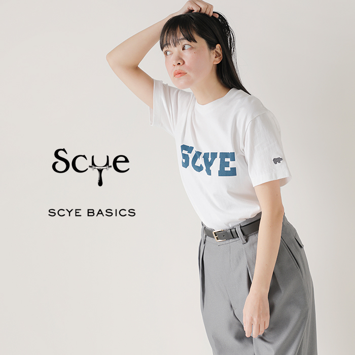 SCYE BASICS(TCx[VbNX)RbgSTVcg30/2CottonJerseyLogoT-Shirth5725-21700-1