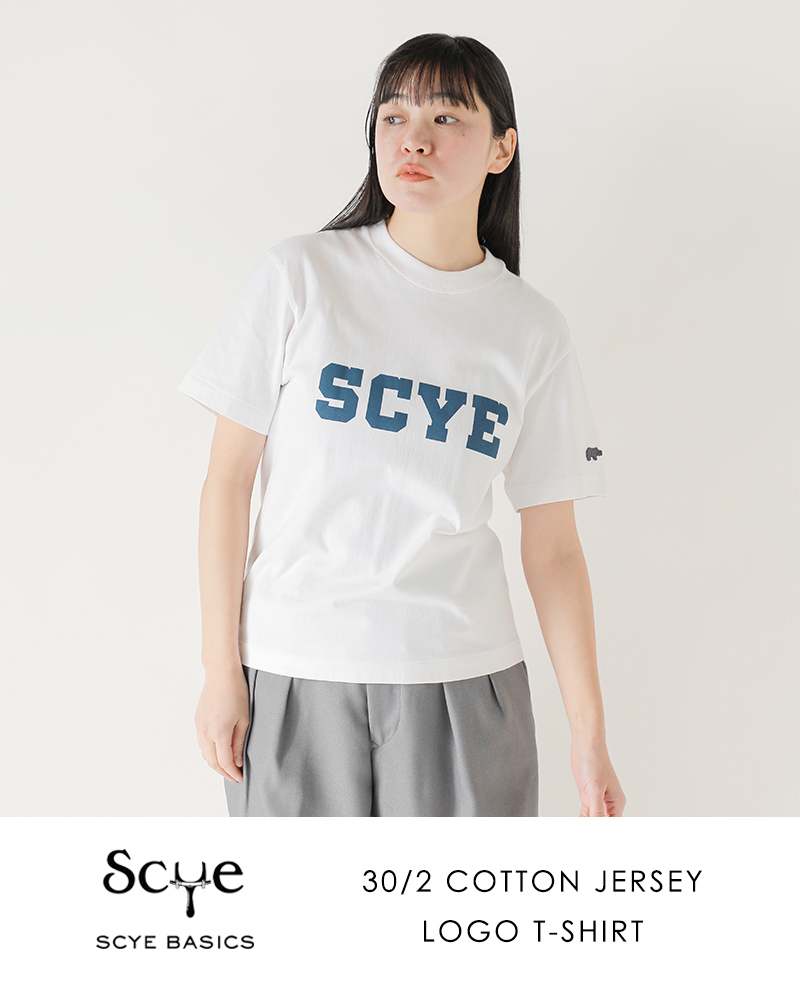 SCYE BASICS(TCx[VbNX)RbgSTVcg30/2CottonJerseyLogoT-Shirth5725-21700-1