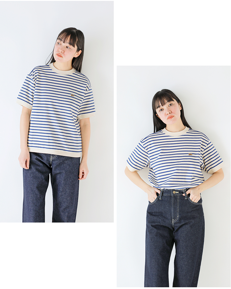 SCYE BASICS(サイベーシックス)コットンボーダー半袖Tシャツ“CottonStripedT-Shirt”5725-21705