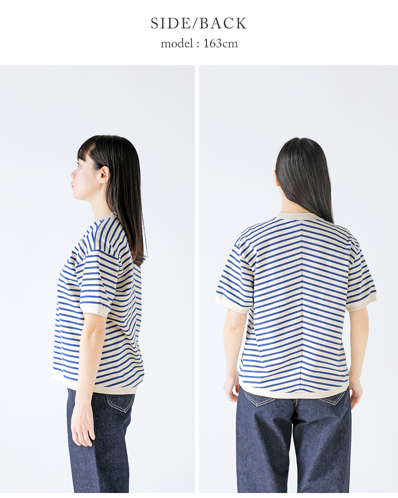 SCYE BASICS(サイベーシックス)コットンボーダー半袖Tシャツ“CottonStripedT-Shirt”5725-21705