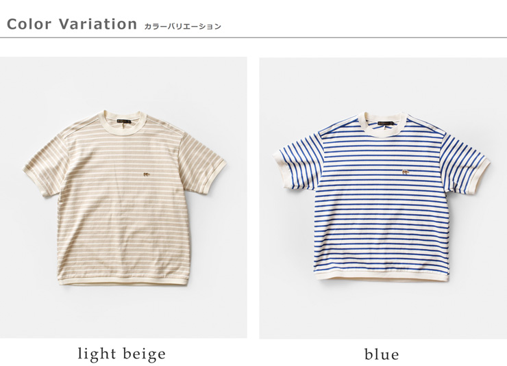 SCYE BASICS(サイベーシックス)コットンボーダー半袖Tシャツ“CottonStripedT-Shirt”5725-21705