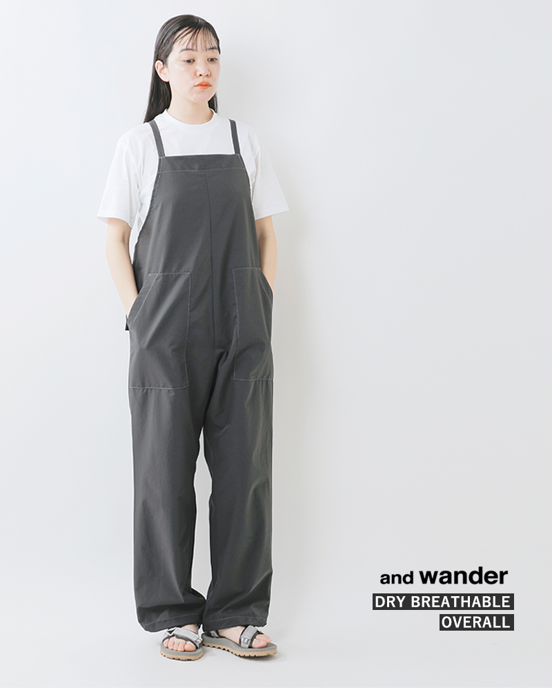 dry breathable overall (W) | and wander（アンドワンダー