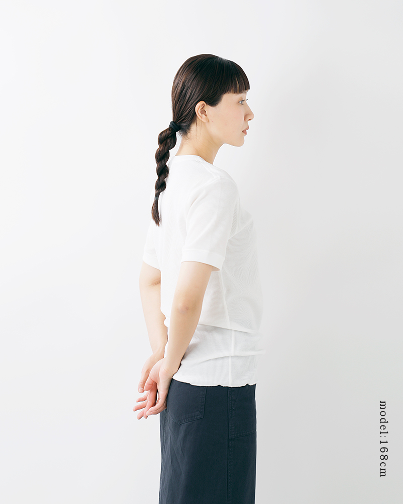 Healthknit(ヘルスニット)ベーシックワッフルクルーネック半袖プルオーバー602s