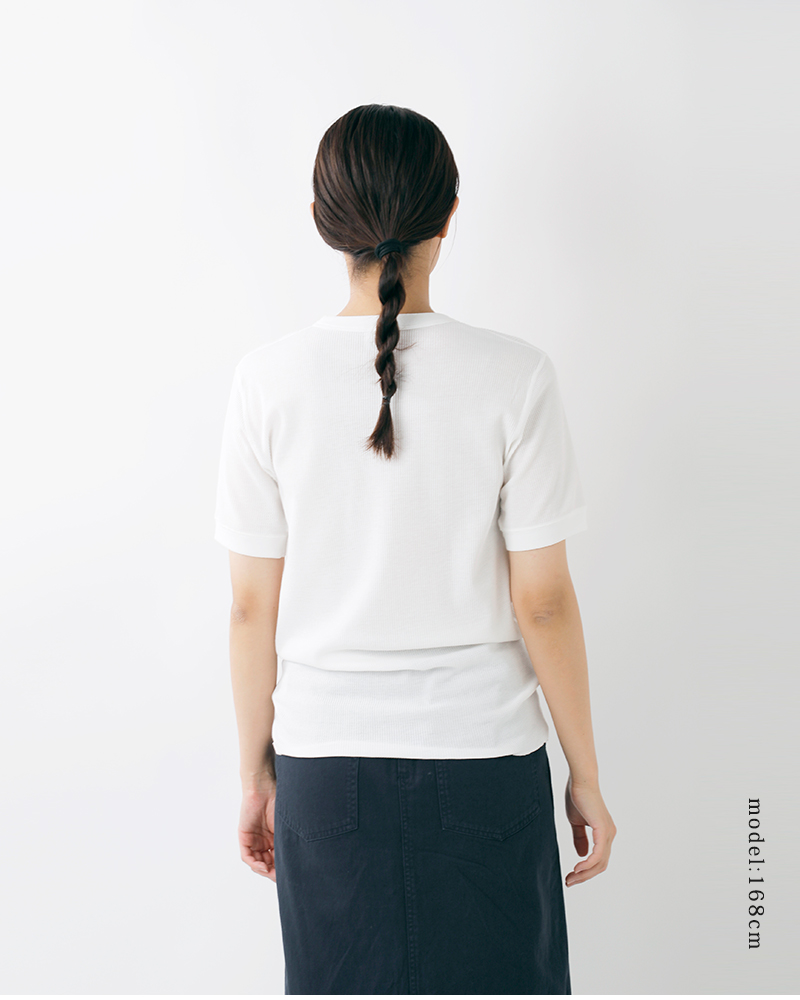 Healthknit(ヘルスニット)ベーシックワッフルクルーネック半袖プルオーバー602s