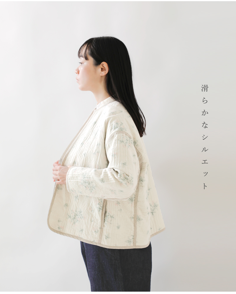 qiri キリ フラワー キルト ジャガード ジャケット “flower