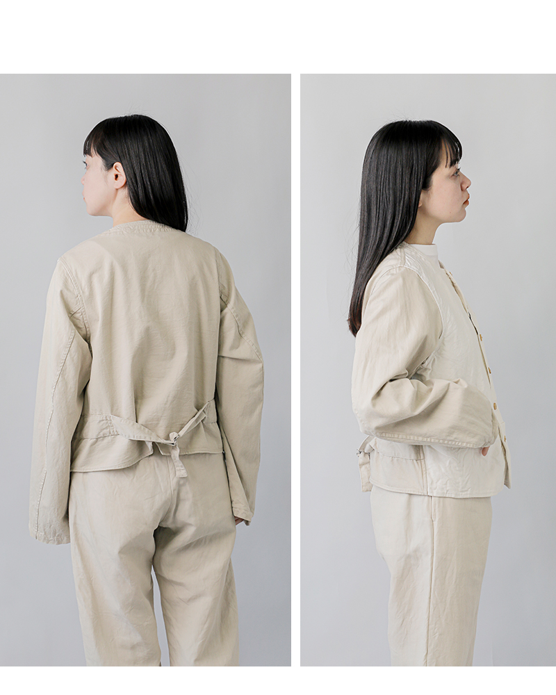 NIGEL CABOURN(ナイジェルケーボン)レイルロードウエストヘンプキャンバスジャケット8050-00-80000