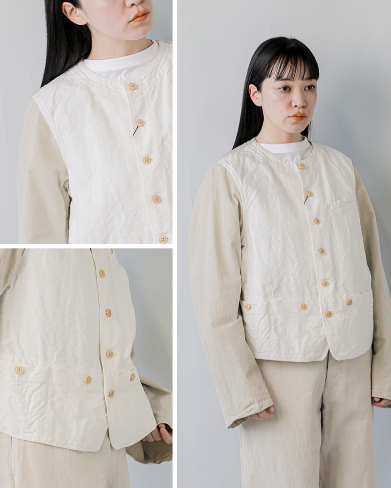 NIGEL CABOURN(ナイジェルケーボン)レイルロードウエストヘンプキャンバスジャケット8050-00-80000