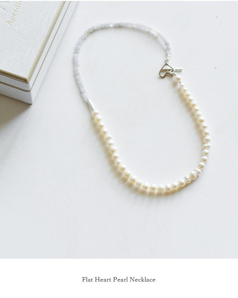 Aperdiem(アペルディエム)フラットハートパールネックレス“FlatHeartPearlNecklace”81410045