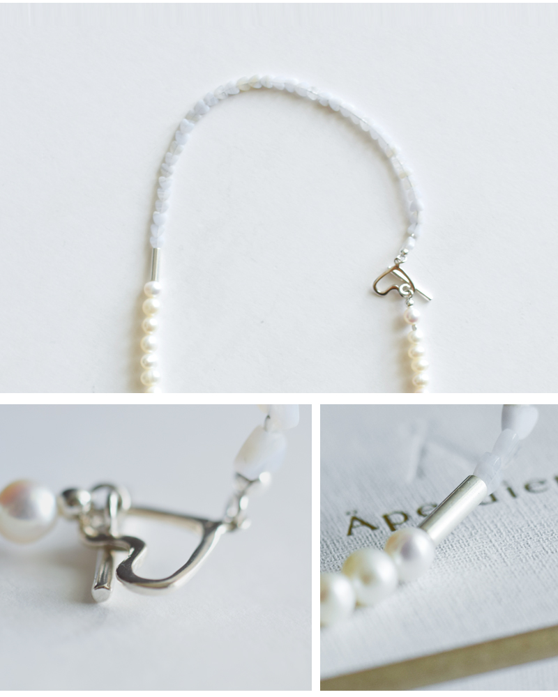 Aperdiem(アペルディエム)フラットハートパールネックレス“FlatHeartPearlNecklace”81410045