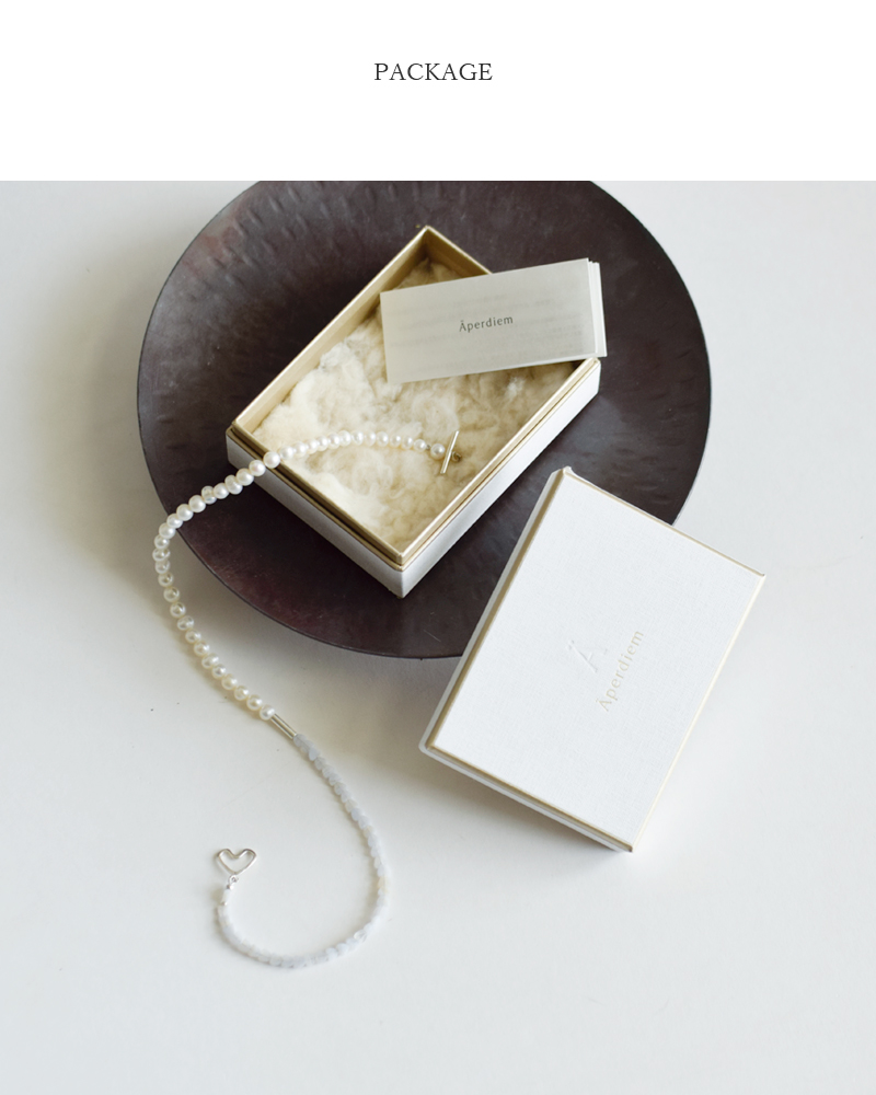 Aperdiem(アペルディエム)フラットハートパールネックレス“FlatHeartPearlNecklace”81410045