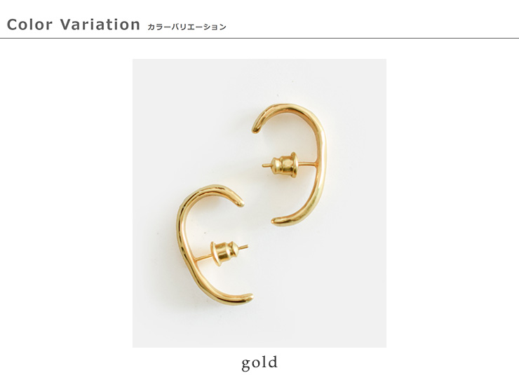 Aperdiemフロウスクエアカーブピアス“FlowSquareCurvePierce”81520083