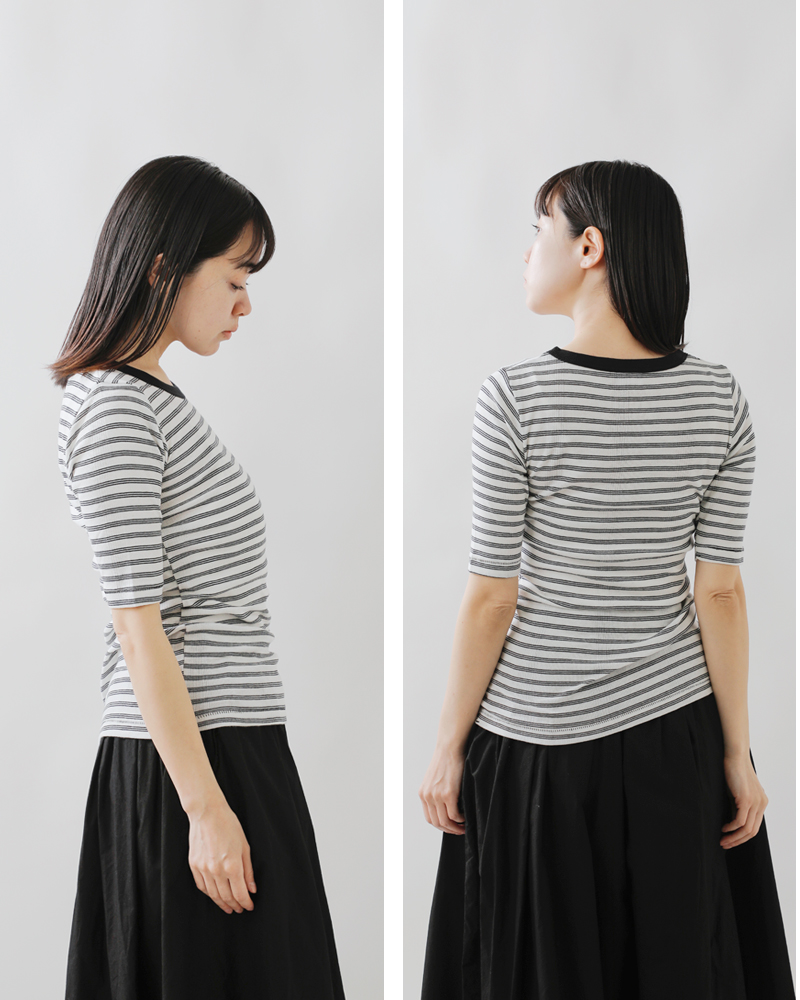 MILLER(ミラー)コットンパネルリブハーフスリーブTシャツ822c