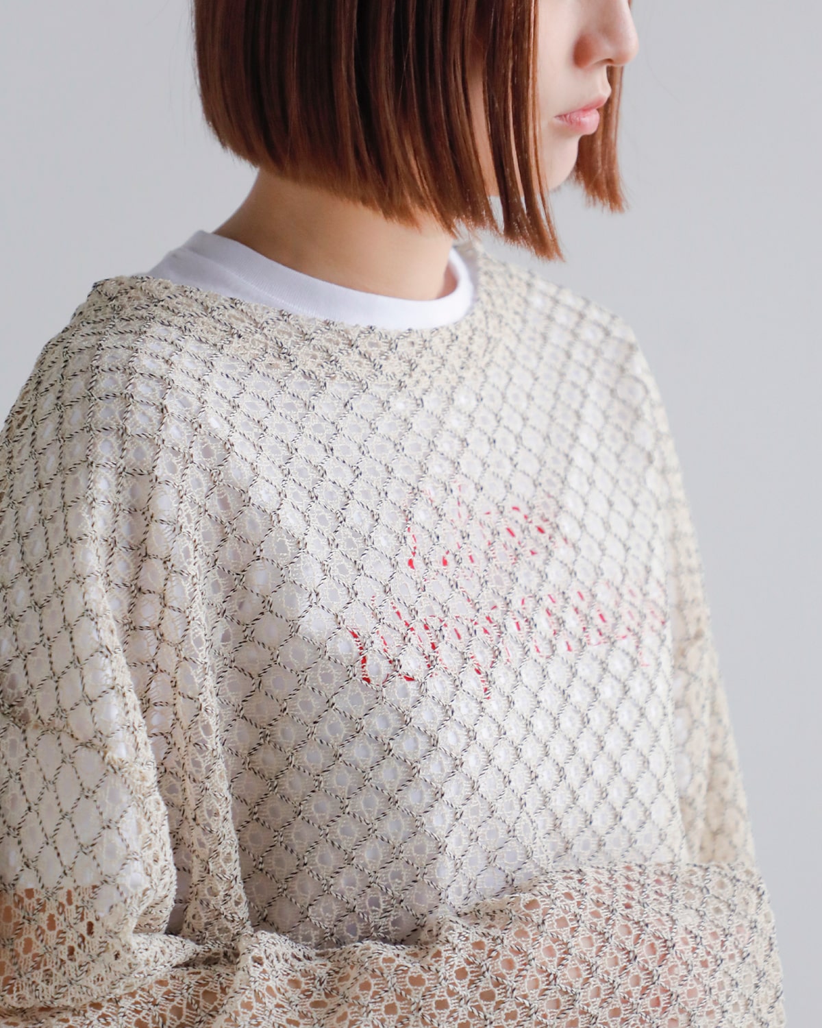 CHIGNON シニヨン レース メッシュ カットソー 8452-247jn-kk