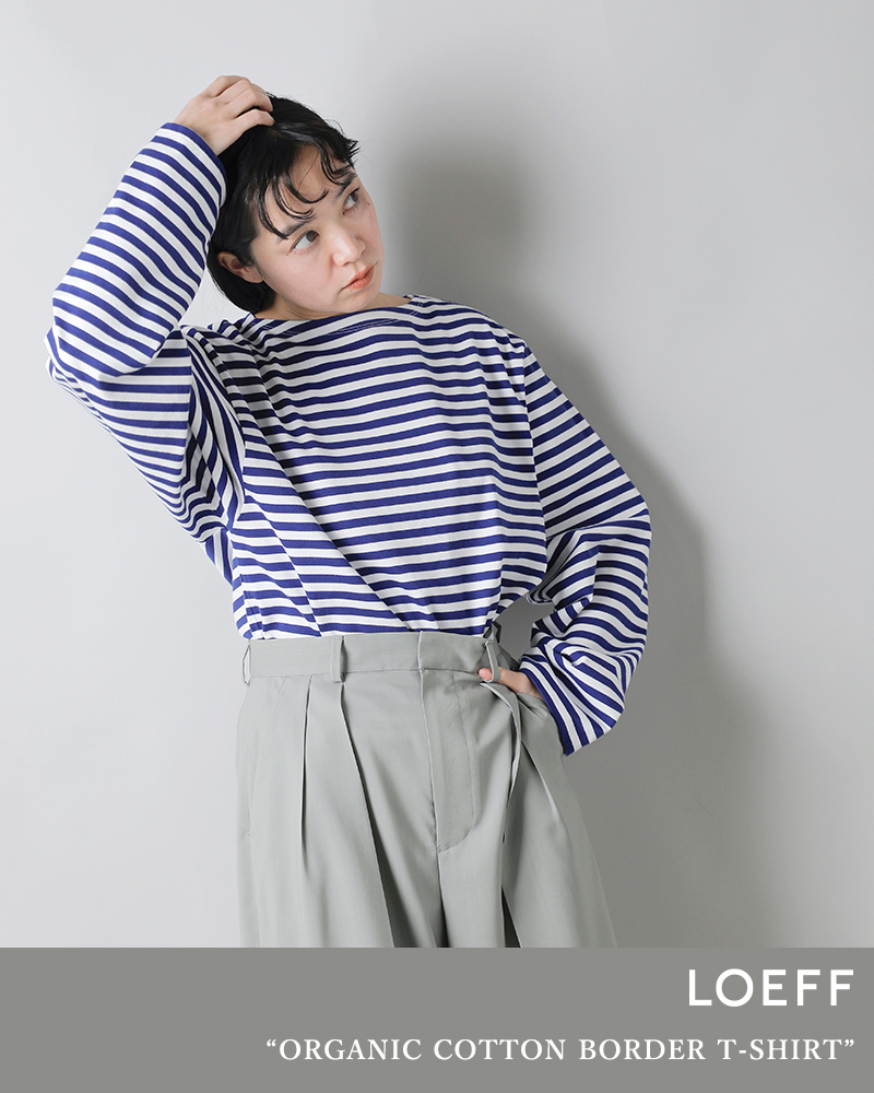 LOEFF(ロエフ)オーガニックコットン天竺ボーダーTシャツ8812-699-0045