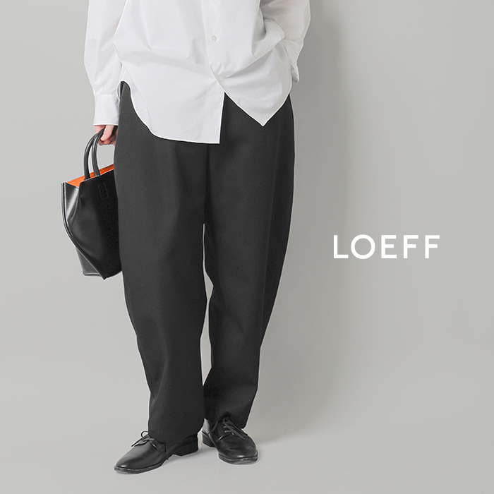 LOEFF(ロエフ)高密度ウールギャバボンタントラウザーパンツ8814-202-0186