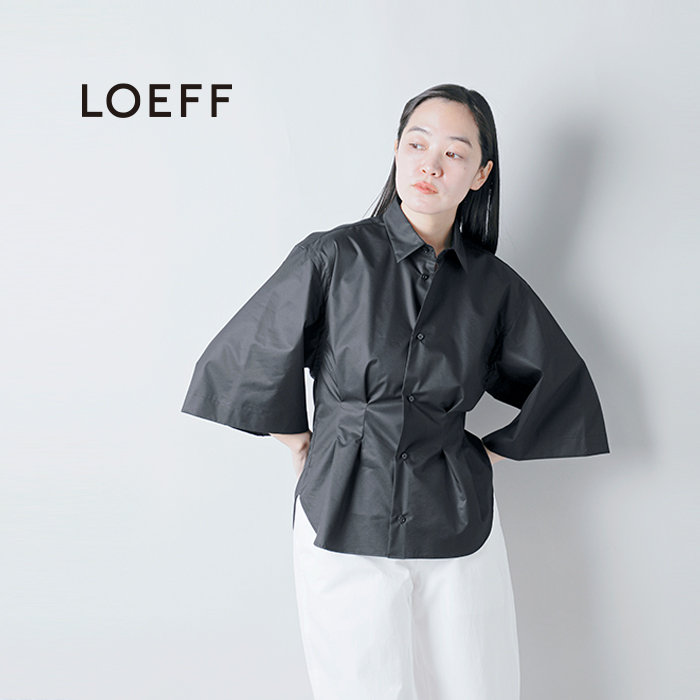 LOEFF(ロエフ)スーピマコットンブロードウエストポイントバギースリーブシャツ8816-299-0018