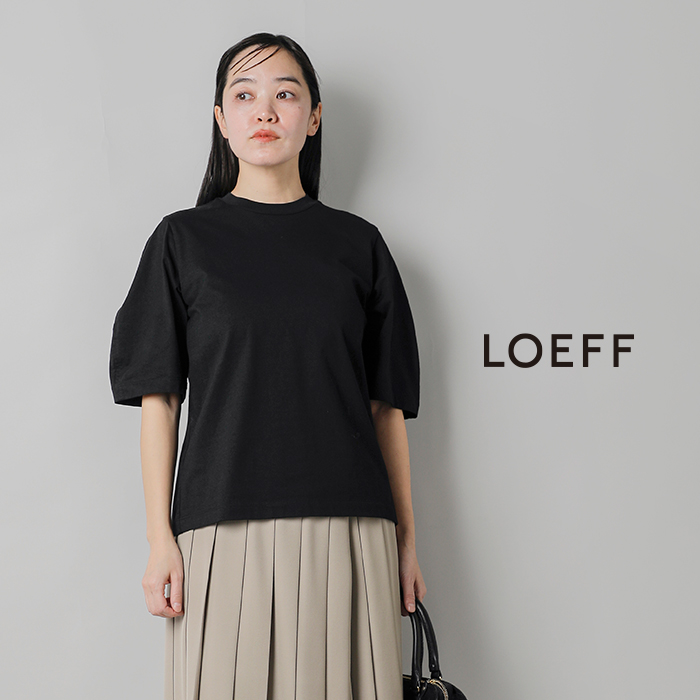 LOEFF(ロエフ)オーガニックコットン天竺クレセントスリーブプルオーバー8817-699-0040