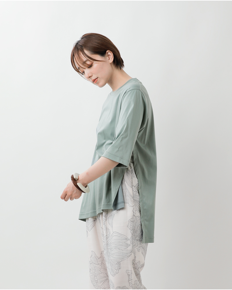 30%OFF】Squady スカディ コットン ソフィア天竺 スリット プル