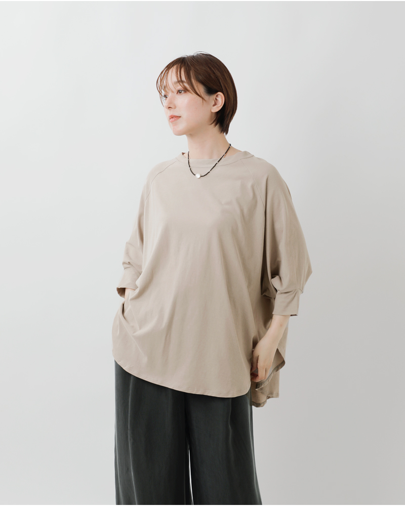 Squady(スカディ)コットンライトレアルツイストドルマンプルオーバー909-1883