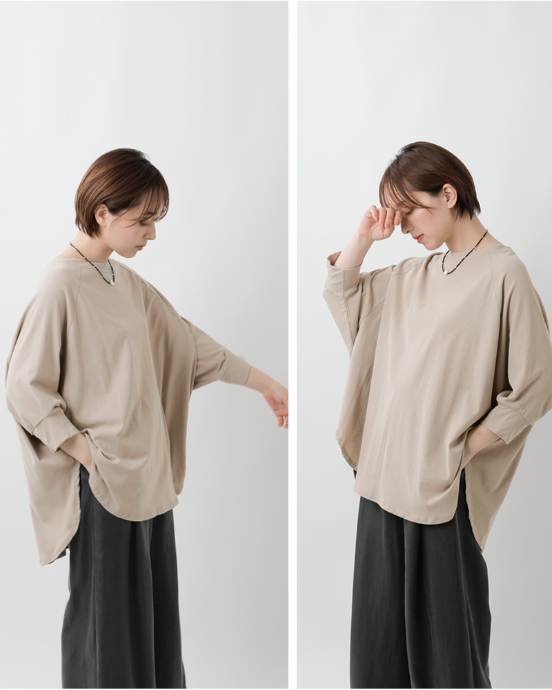 Squady(スカディ)コットンライトレアルツイストドルマンプルオーバー909-1883