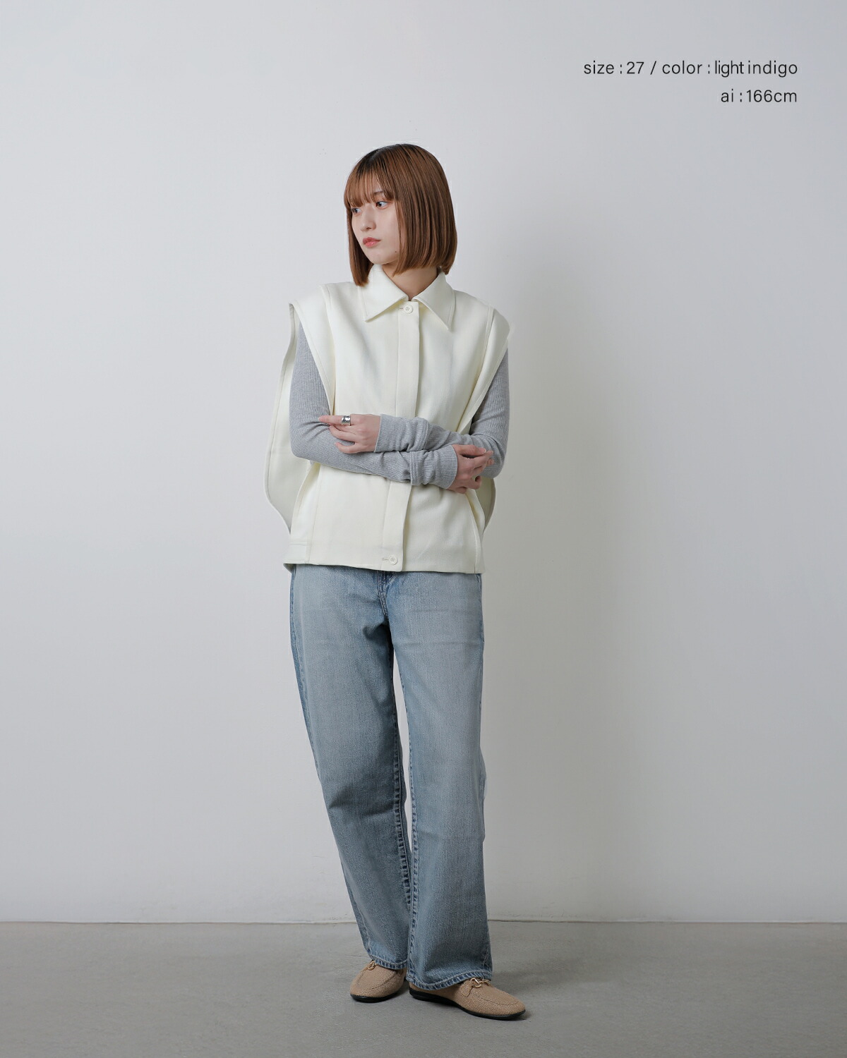 KURO(クロ)ハイウエストワイドテーパードデニムパンツ“OPTIMAWASH002/WASH003”964030-31