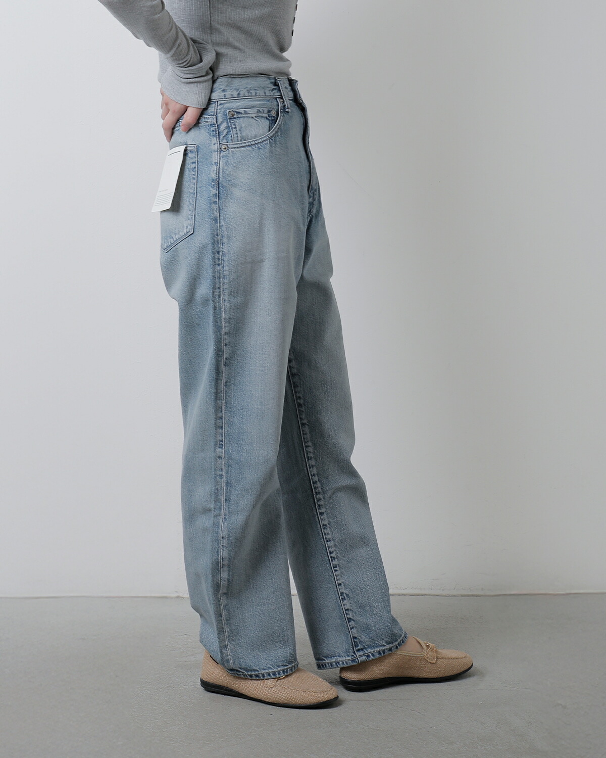 KURO(クロ)ハイウエストワイドテーパードデニムパンツ“OPTIMAWASH002/WASH003”964030-31
