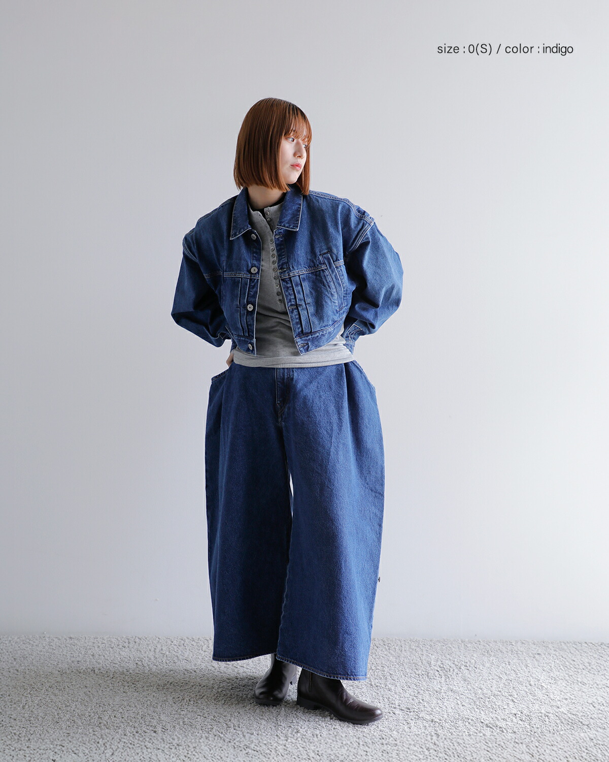 KURO(クロ)ショートデニムジャケット“POWERSHOULDERSHORTDENIMJACKET”964105