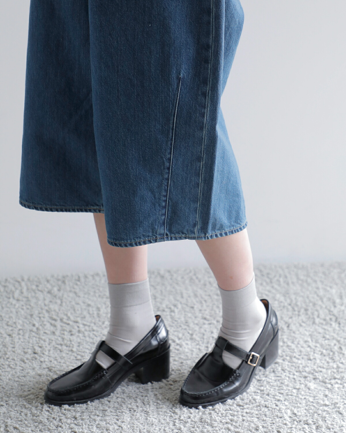 KURO クロ デニム ワイド クロップド パンツ “WIDE SPREAD