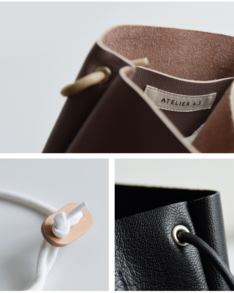 ATELIER 4.5(アトリエ4.5)ゴートレザーインナーポケット付きサコッシュa-004