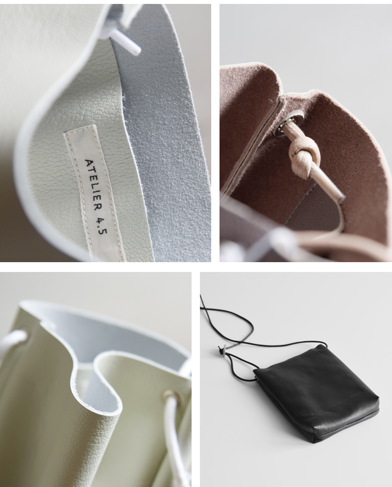 ATELIER 4.5(アトリエ4.5)ゴートレザーインナーポケット付きサコッシュa-004