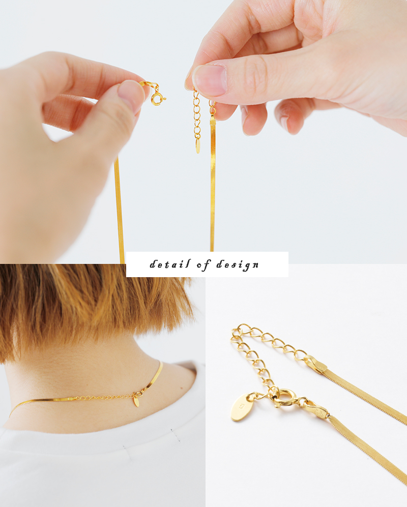 aura(オーラ)シルバー92514kコーティングフィットシネゴールドスネークネックレス“fitcinegoldsnakenecklace”a-n010