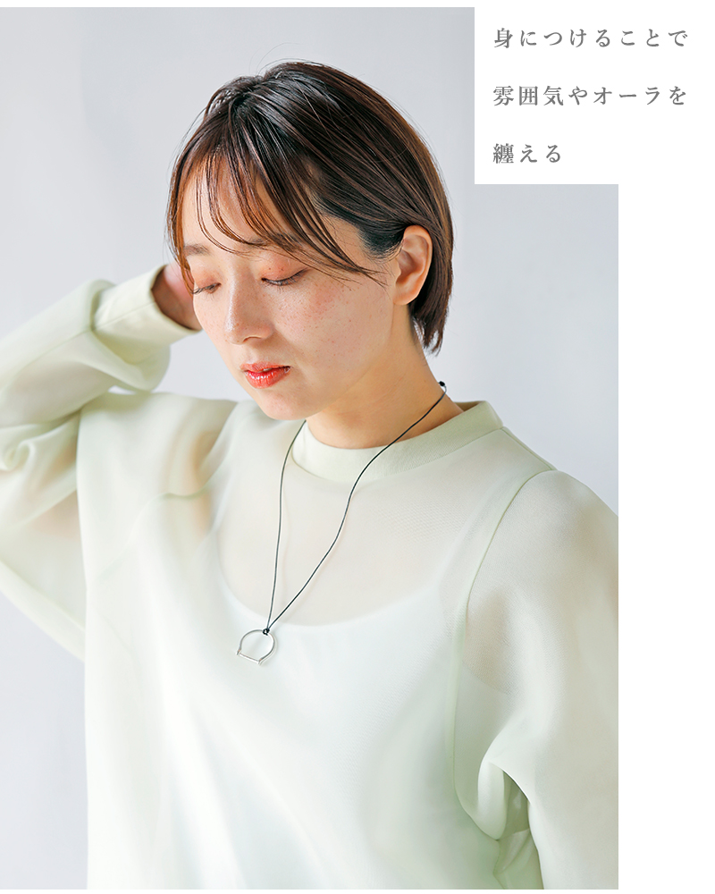 aura(オーラ)シルバー925ホースシューレザーコードネックレス“horseshoeleathercordnecklace”a-n034