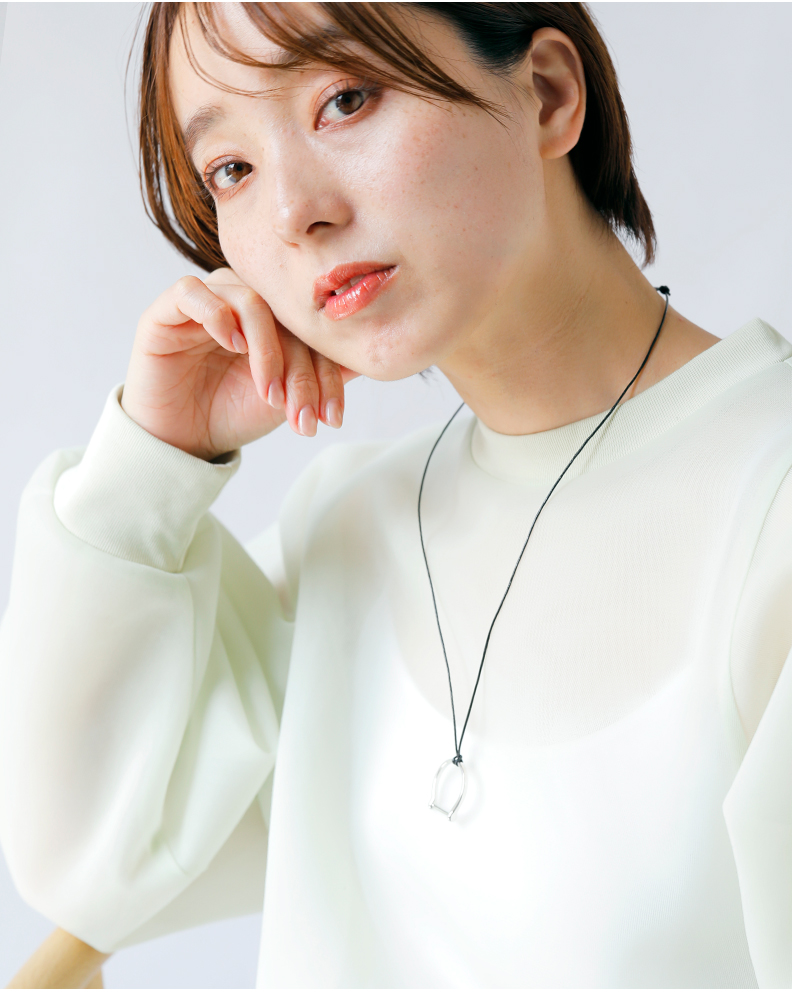 aura(オーラ)シルバー925ホースシューレザーコードネックレス“horseshoeleathercordnecklace”a-n034