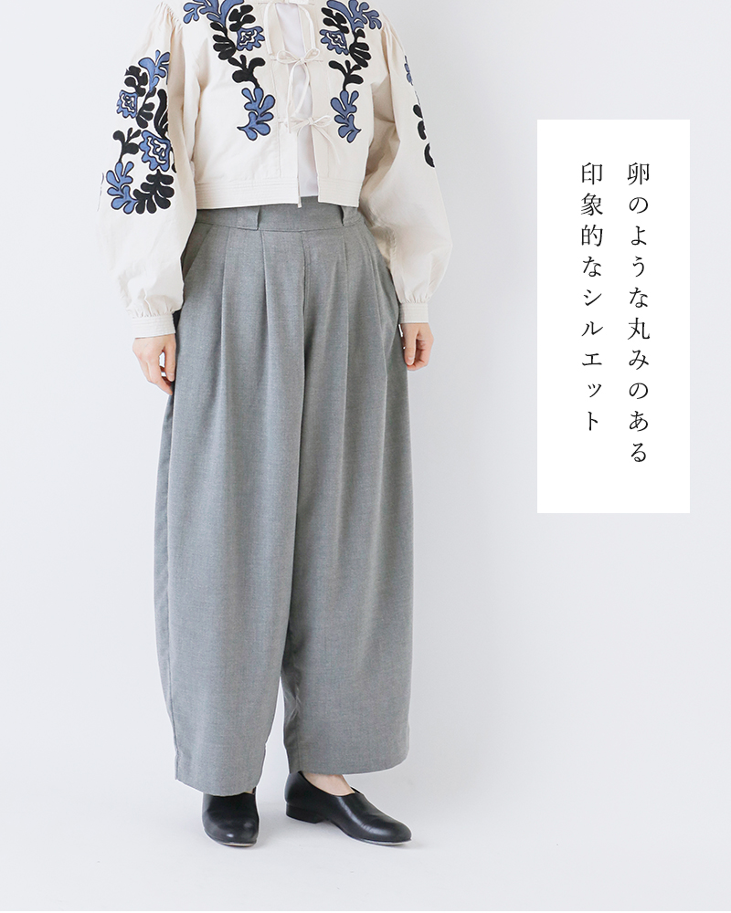 HARVESTY(ハーベスティ)トロピカルストレッチワイドエッグパンツa22502