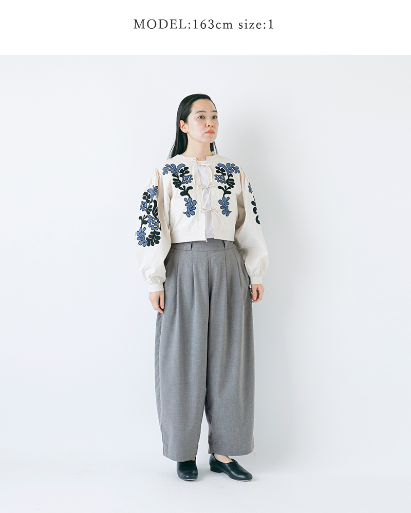 HARVESTY(ハーベスティ)トロピカルストレッチワイドエッグパンツa22502