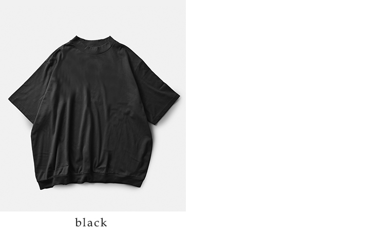 HARVESTY(ハーベスティ)コーマ天竺コットンモックネックエッグ半袖Tシャツa52504